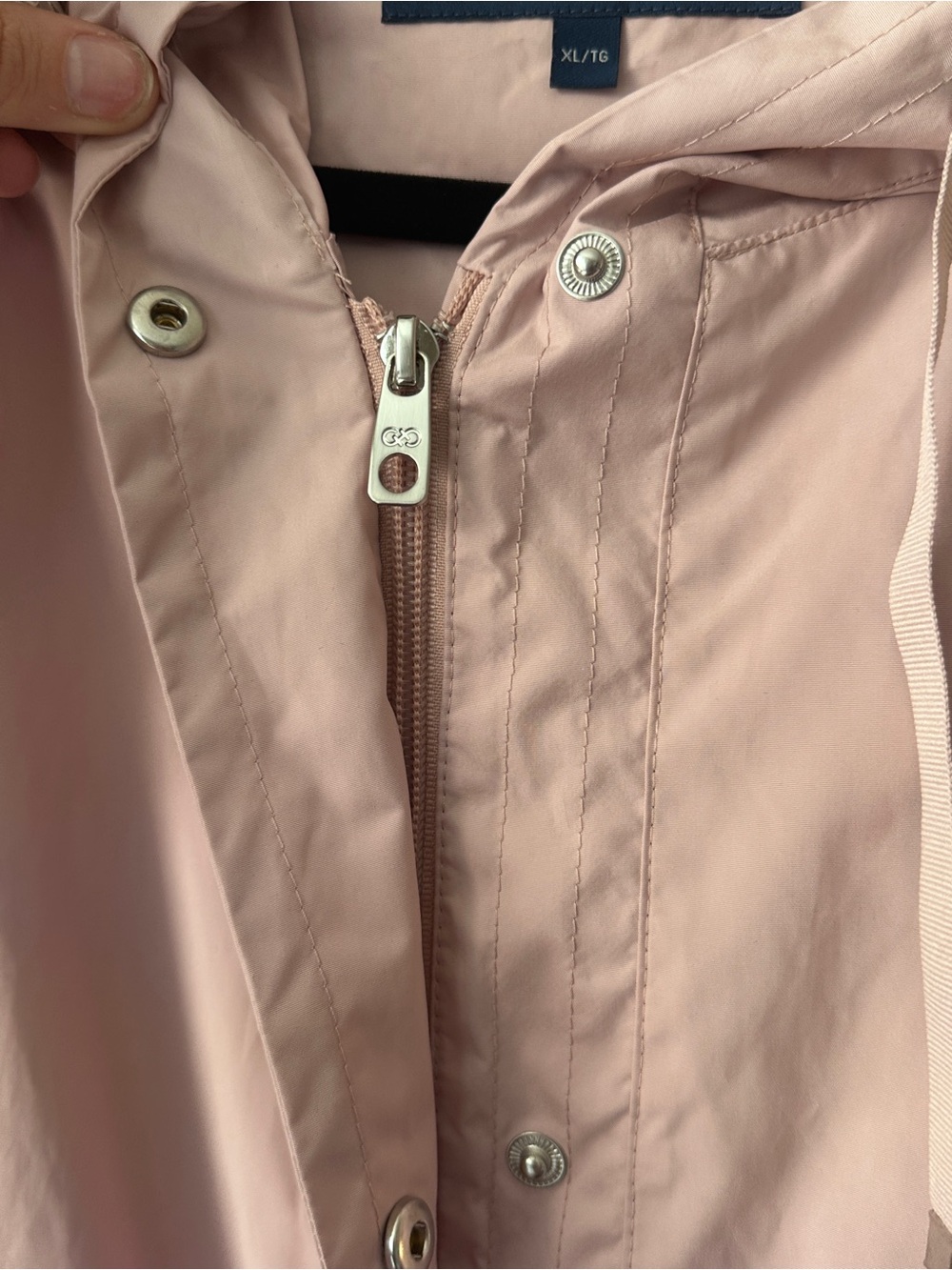 Cole Haan Pale Pink Hooded Anorak Rain Jacket - Picture 7 of 7